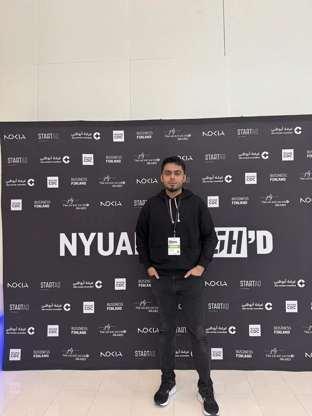 Taimour Tariq at NYU Abu Dhabi for Slush’D, representing Global Food Ventures